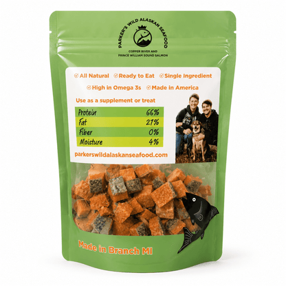 Freeze Dried Wild Alaskan Salmon Pet Treats - Parker's Wild Alaskan Seafood