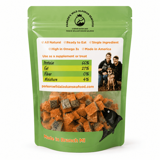 Freeze Dried Wild Alaskan Salmon Pet Treats - Parker's Wild Alaskan Seafood