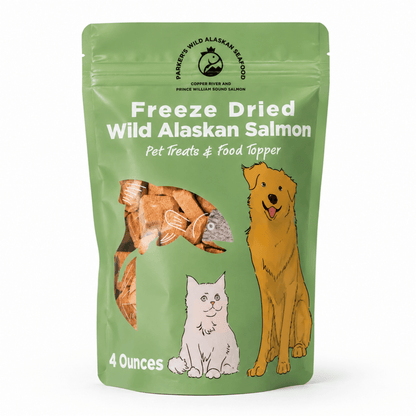 Freeze Dried Wild Alaskan Salmon Pet Treats - Parker's Wild Alaskan Seafood