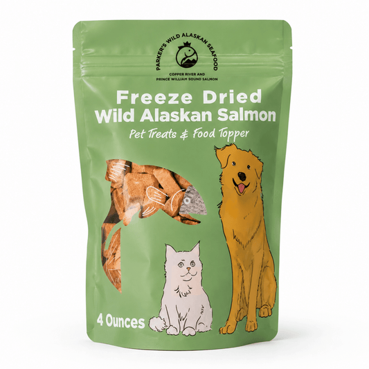 Freeze Dried Wild Alaskan Salmon Pet Treats - Parker's Wild Alaskan Seafood