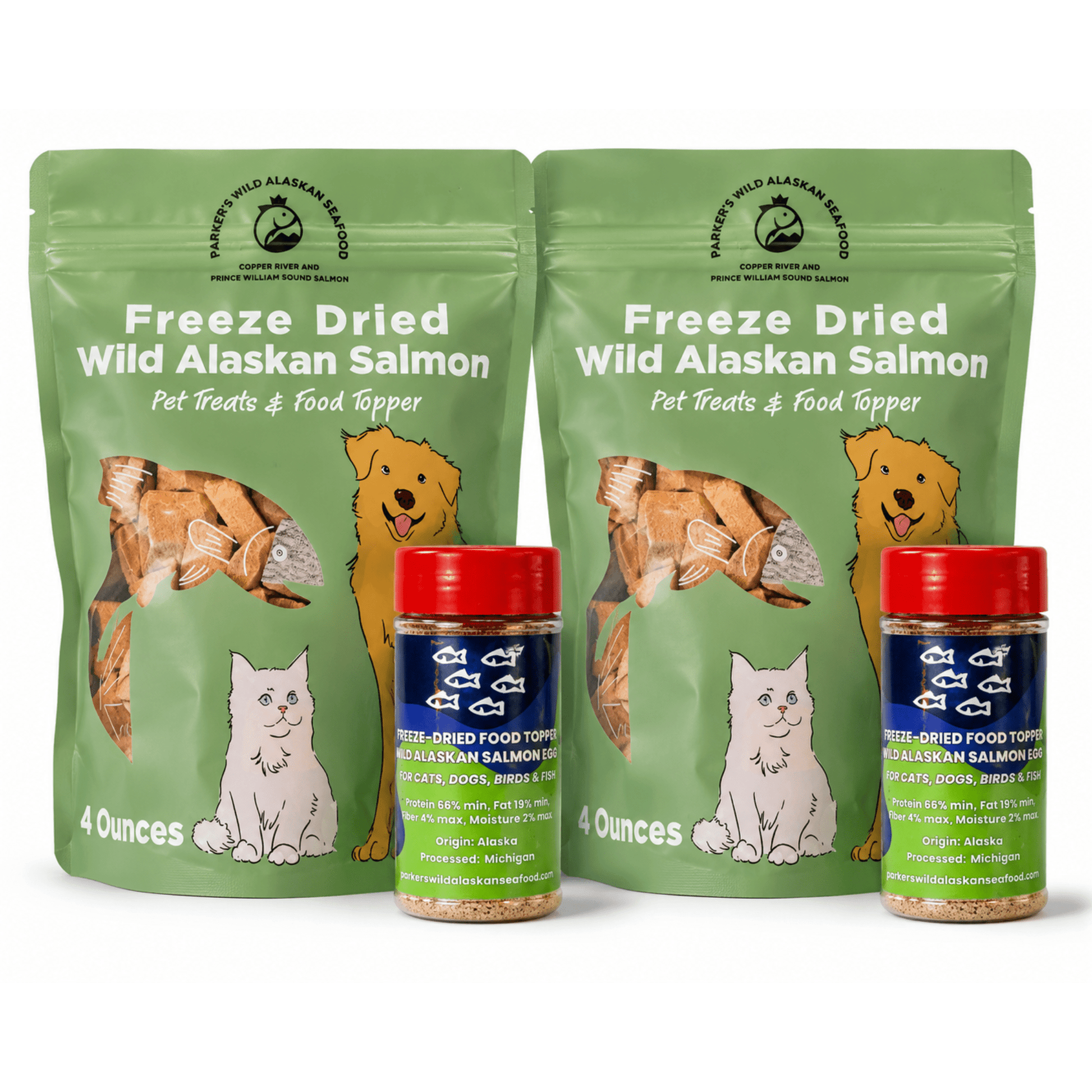 Wild Alaskan Salmon Pet Treat Bundle - Parker's Wild Alaskan Seafood